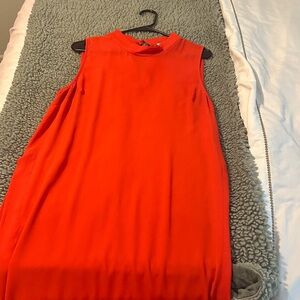 Sleeveless Orange Dress